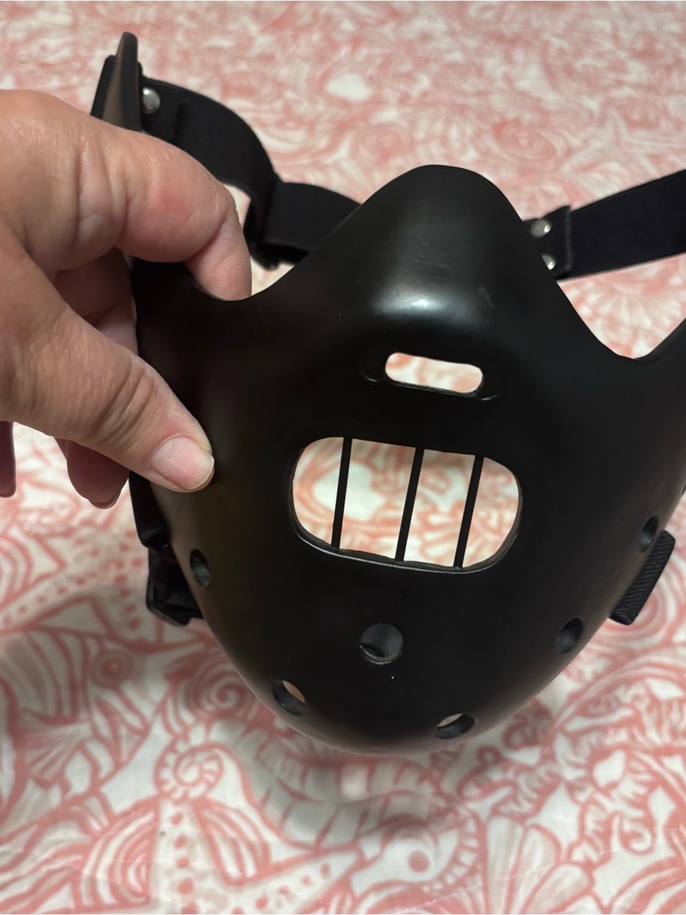 Black Hannibal lector replica Face Mask Accessory - Adjustable Protective Mask